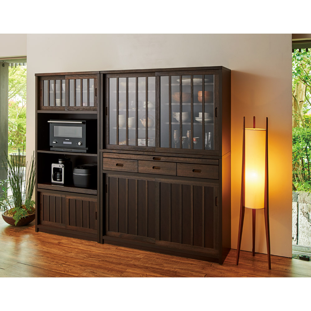 【最大8000円OFFクーポン 4月10日迄】 日本製 桐天然木水屋シリーズ ダイニングボード・幅120cm キッチンボード キッチン収納 626515 ＼LINE友だち登録でクーポン／