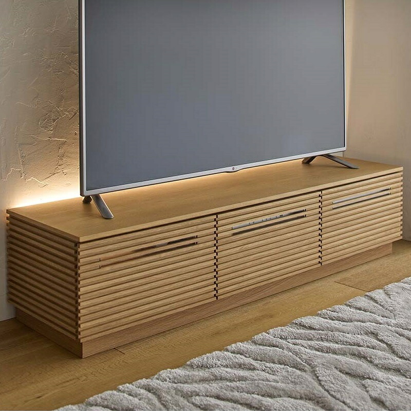 天然木ストライプシリーズ テレビボード 幅150cm ローボード テレビ台 テレビボード H93304 ＼LINE友だち登録でクーポン／｜ディノス店 53,940円
