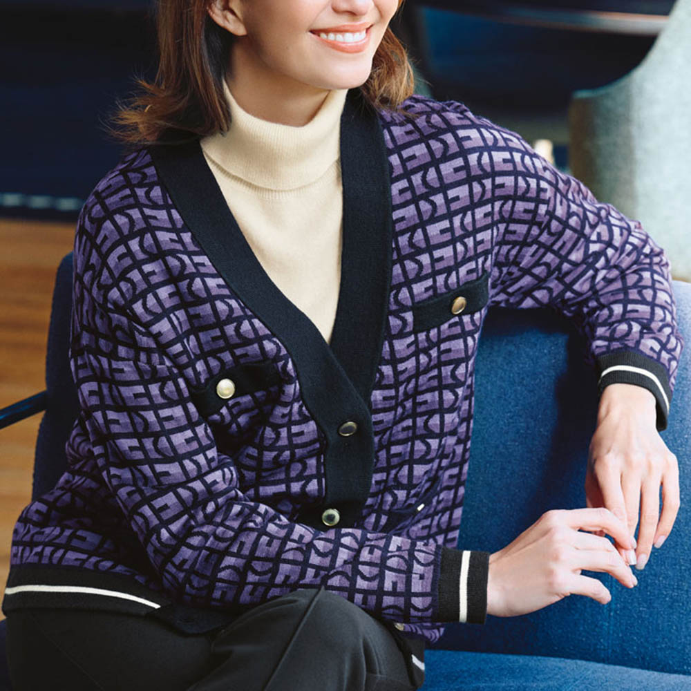 楽天市場】ラメ入りモール糸 ニット カーディガン ニットカーディガン