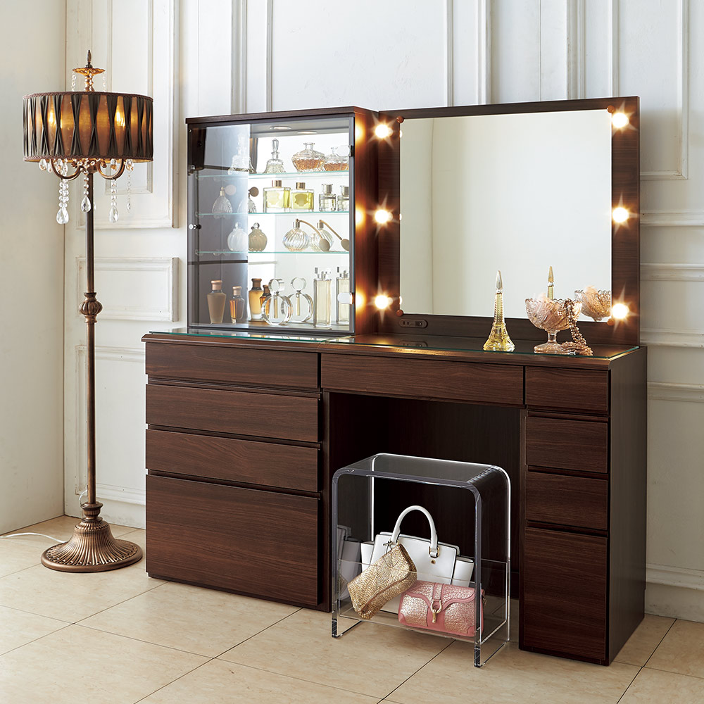 化粧台 木製 Eセット49】木製洗面化粧台セット（洗面台・木・ナチュラル)横幅600