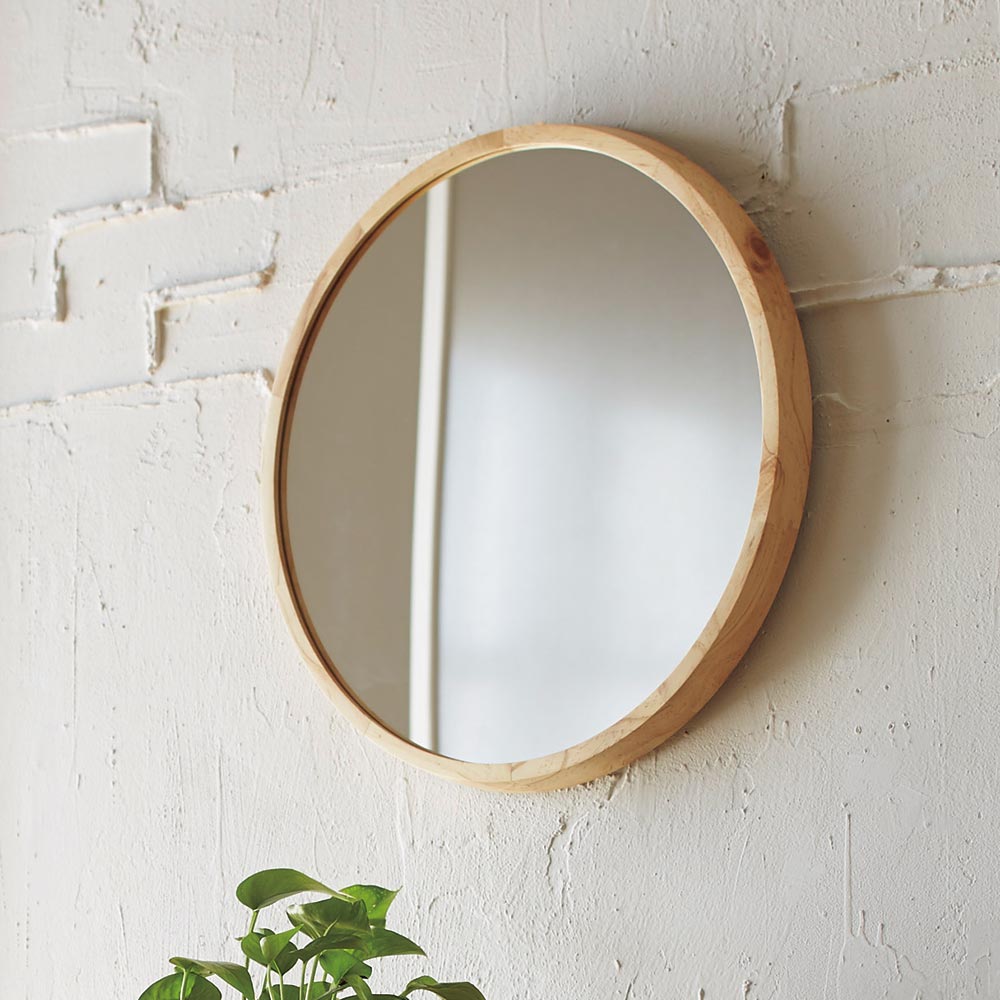 楽天市場】ポラダ ENIGMA ウォールミラー 木製 チェリー 壁掛け 鏡