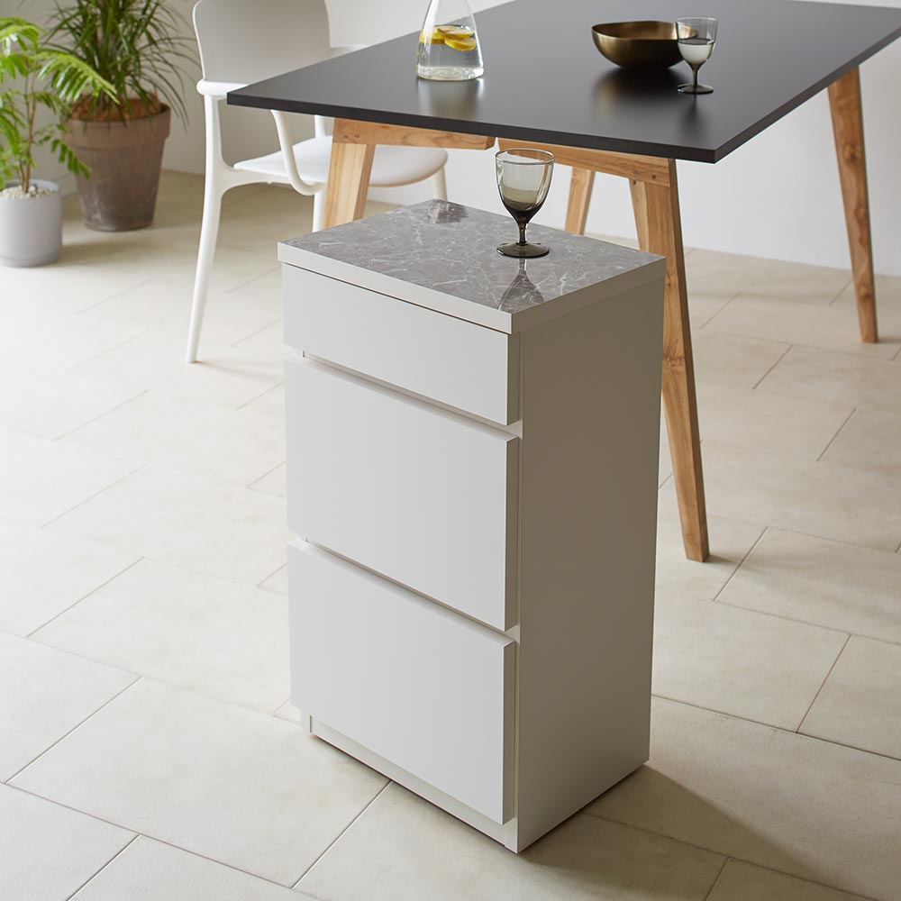 Granite/グラニト キャスター付き間仕切りワゴン 幅40奥行30高さ72cm 引き出しタイプ キッチン 収納カート キッチン収納 H04204 \LINE友だち登録でクーポン/|ディノス店