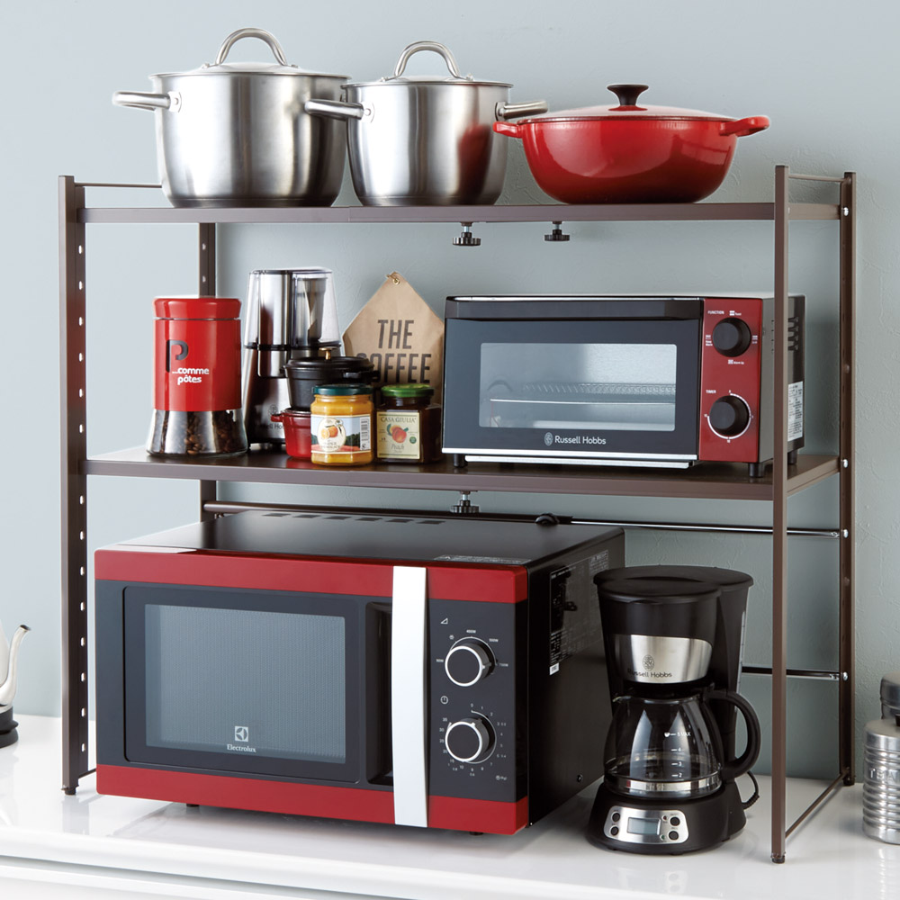 楽天市場】ブルックリン風レンジラック 1段 幅84.5cm キッチン用品収納