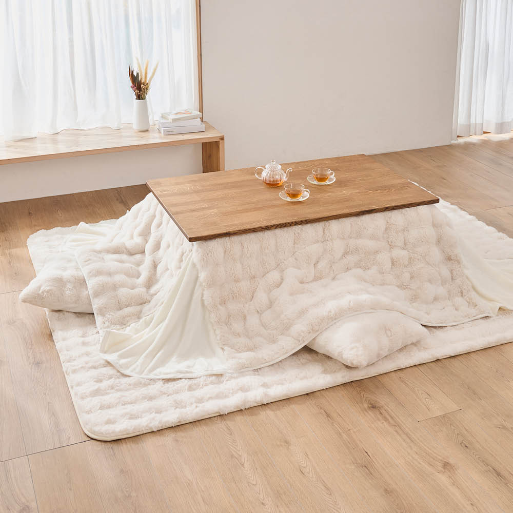 【クーポン10％OFF 4/10迄】 ≪長方形・大≫ Lapin Luxe/ラパンリュクス はっ水ファー調こたつ掛け こたつ布団 こたつ 615513 ＼LINE友だち登録でクーポン／