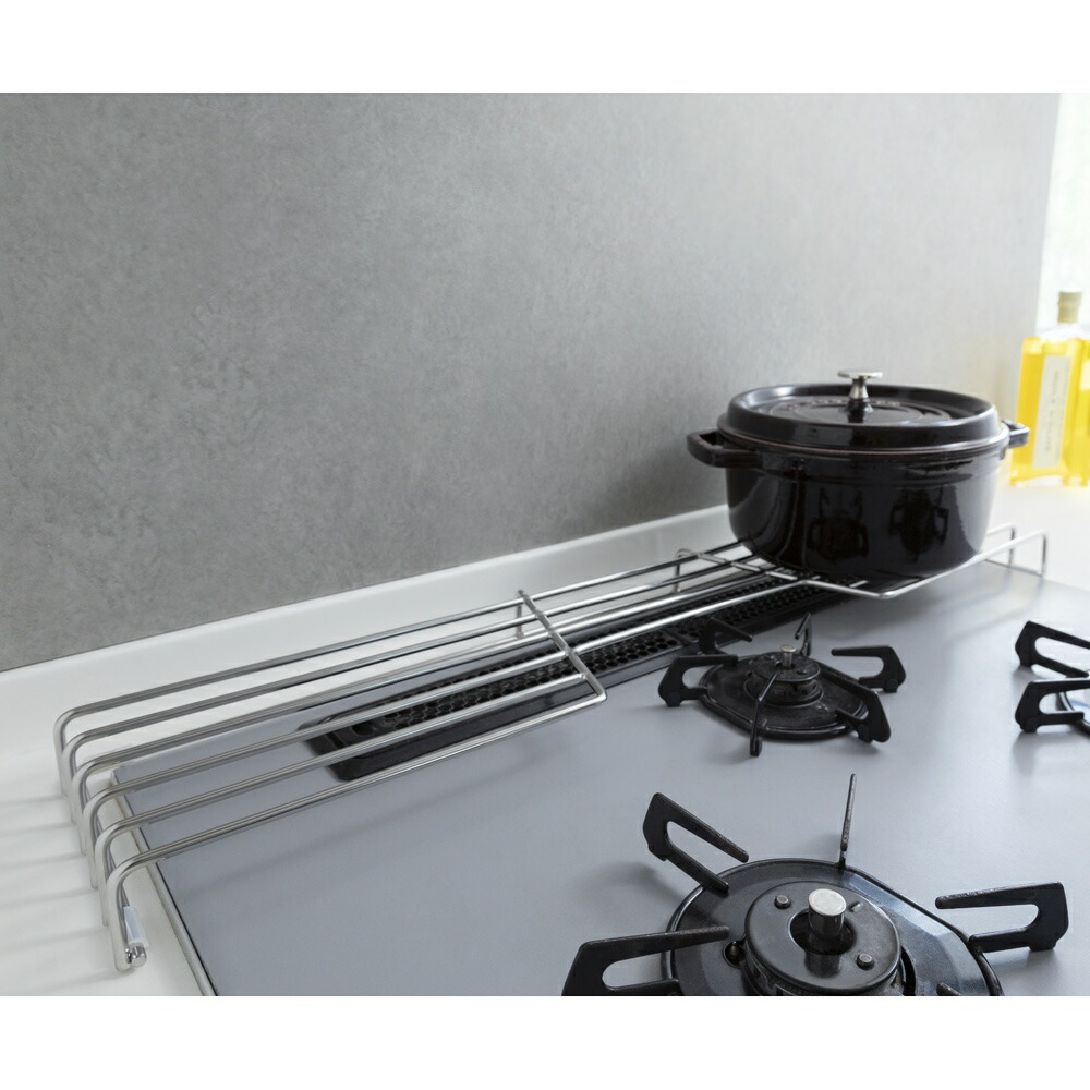 ディノス　ステンレス頑丈コンロ奥シェルフ　調味料ラック　棚　燕三条　キッチン ステンレス頑丈コンロ奥シェルフ 通販 - ディノス