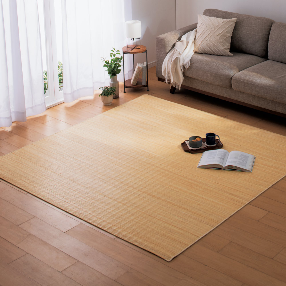 【クーポン7月26日迄】 ≪約140&times;200cm≫ 39穴の籐ラグ カーペット ラグ マット 654541 ＼LINE友だち登録でクーポン／｜ディノス店