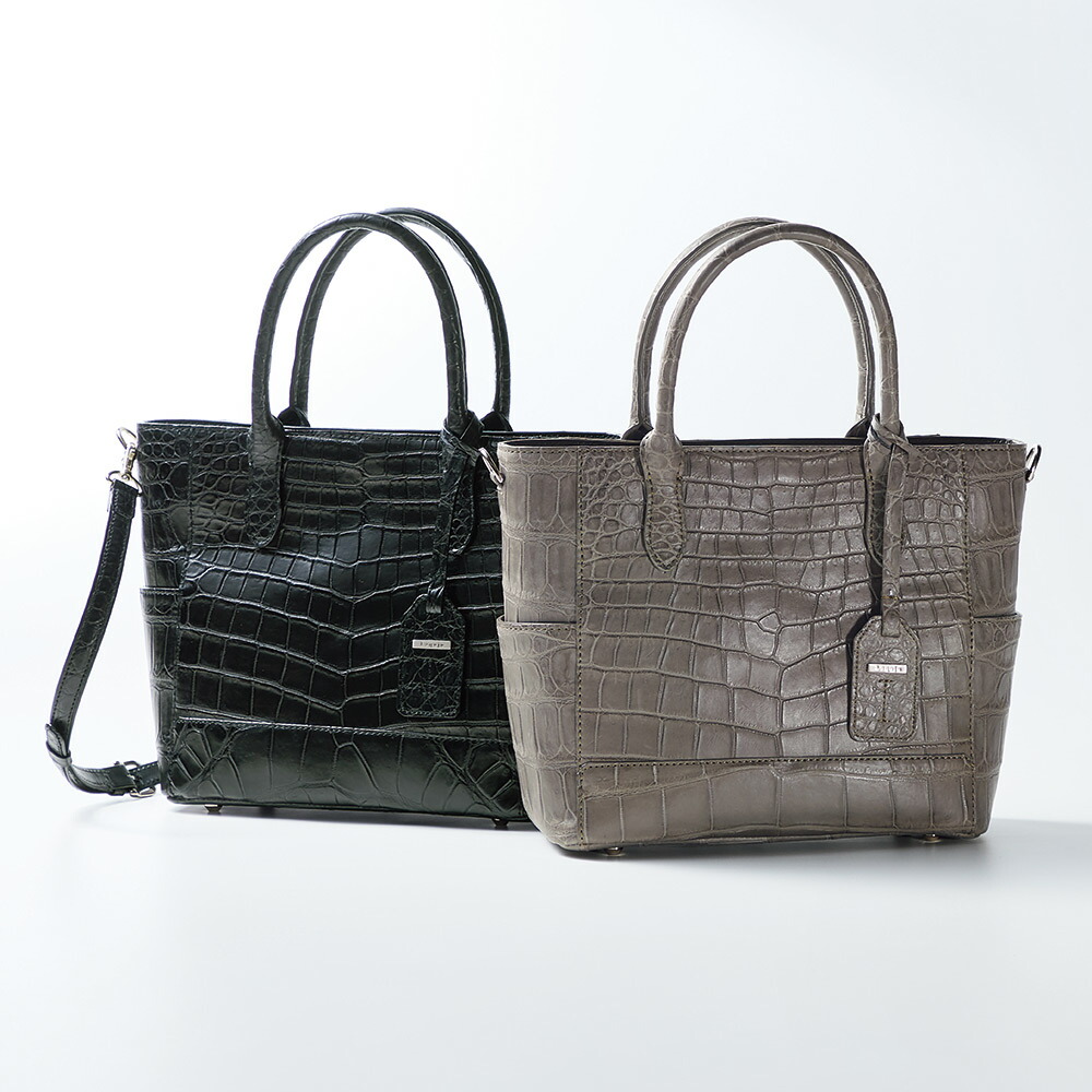 楽天市場】レザック トートバッグ ポロサス クロコダイル レザー