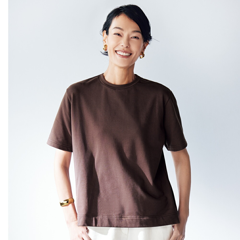 「A-GIRL’S」 オーガニックコットン 裾ラウンドTシャツ トップス Tシャツ ポロシャツ 333902 dinos 「A-GIRL'S」 オーガニックコットン 裾ラウンドTシャツ