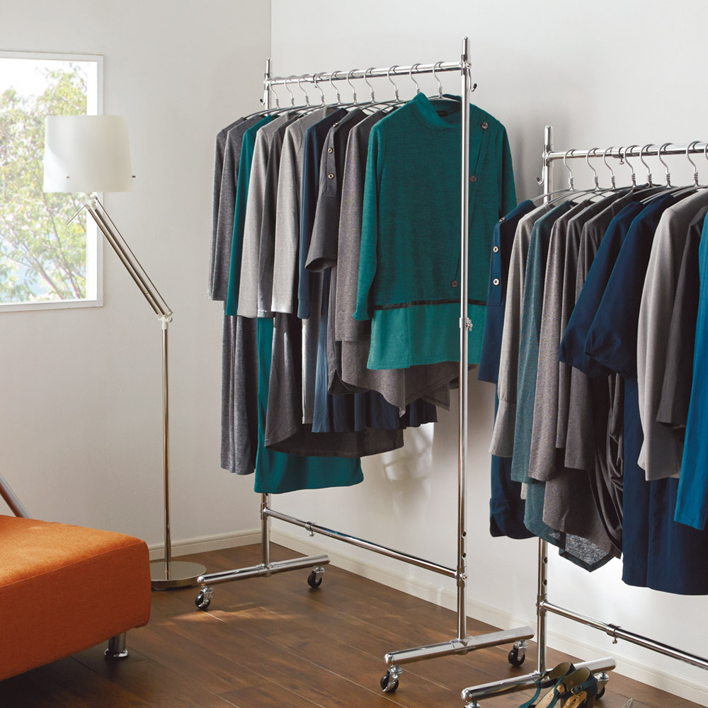 楽天市場】プロ仕様 棚付き頑丈ハンガーラック 幅120cm ハンガーラック