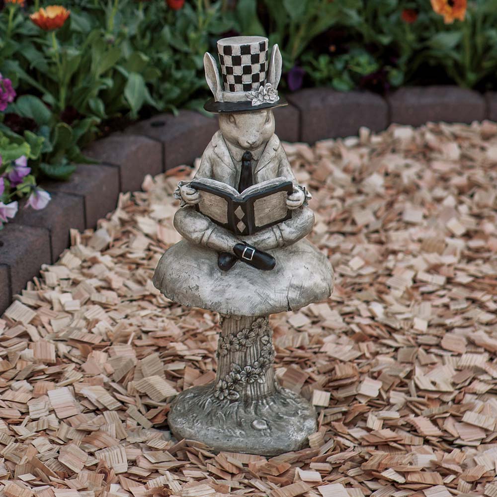 楽天市場】うたたねエンジェルとうさぎ 天使とうさぎの置物 庭