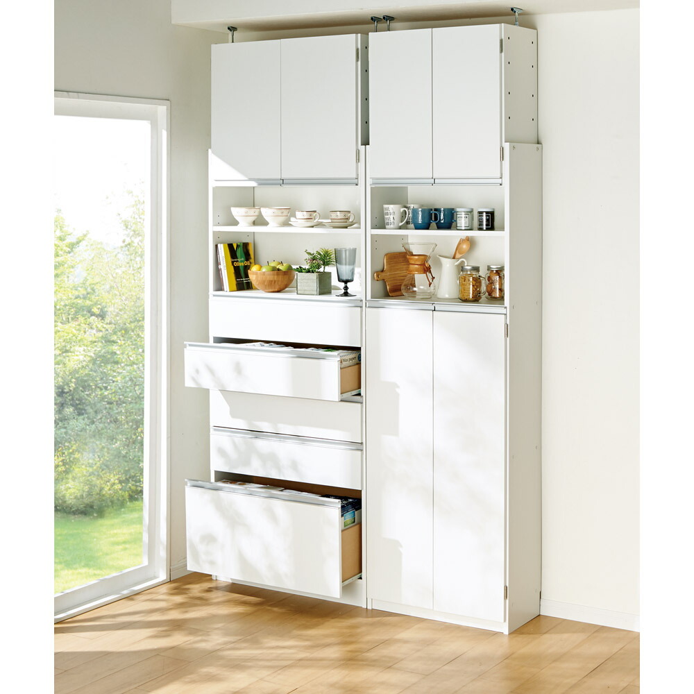 楽天市場】薄型で省スペースキッチン突っ張り収納庫 扉タイプ 幅45cm