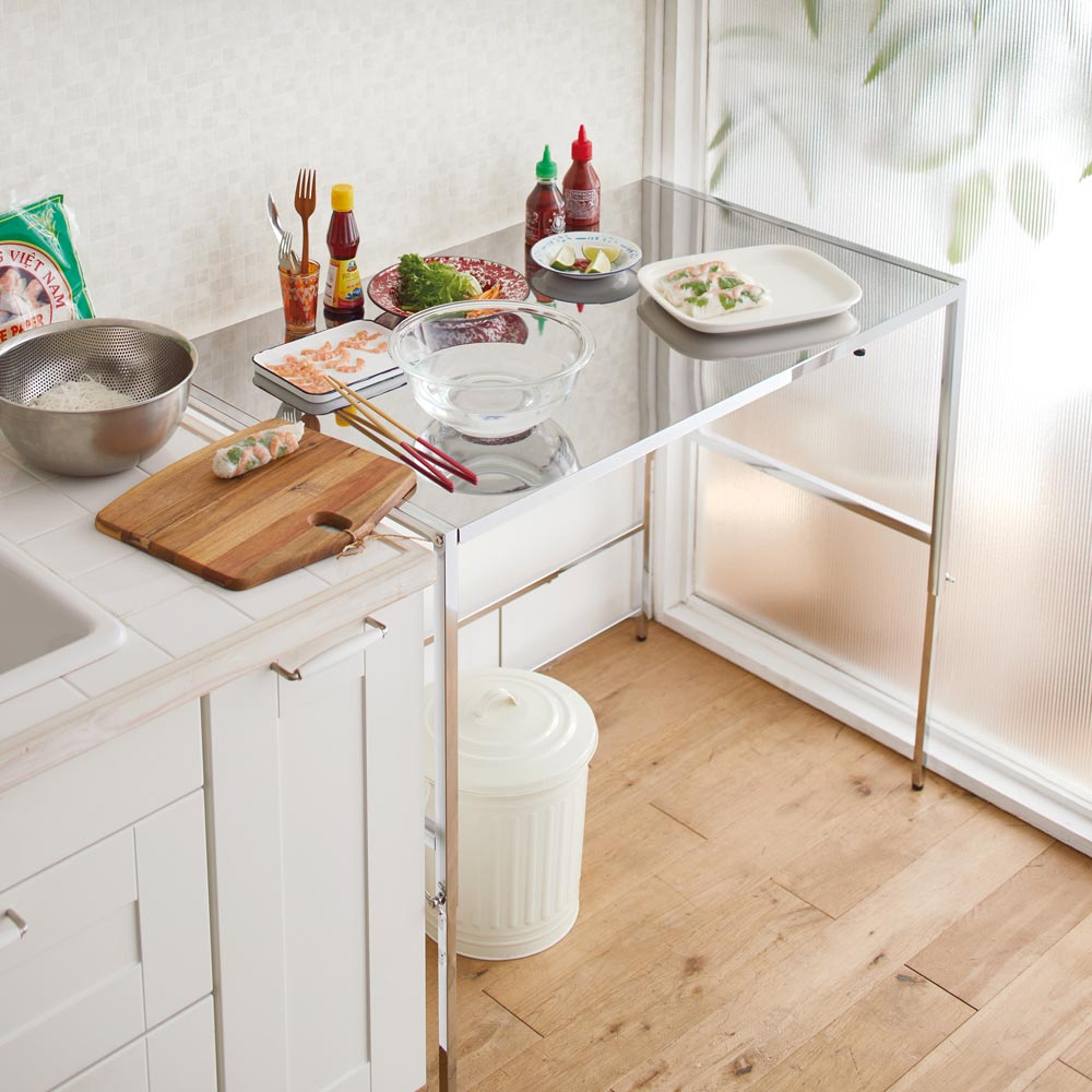 【送料込】浜本工芸 キッチンカウンター　レンジ台　引出し　高級家具 楽天市場】ガラス扉付きキッチンカウンター キッチンカウンター