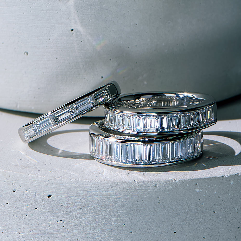 ≪0.9ct≫ Pt バゲットダイヤ エタニティリング ダイヤモンド ジュエリー アクセサリー J11702 ＼LINE友だち登録でクーポン／｜ディノス店