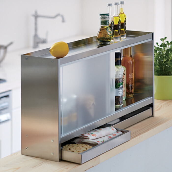 ディノス キッチン ステンレス製 大量スパイスステーション 3段 ステンレス製 大量スパイスステーション 3段 通販 - ディノス