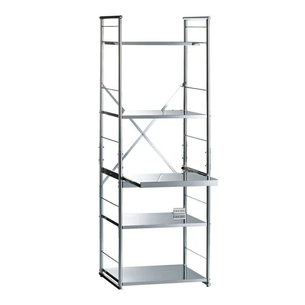 楽天市場】ステンレス大型レンジラック ミドル レンジ台 スライド棚