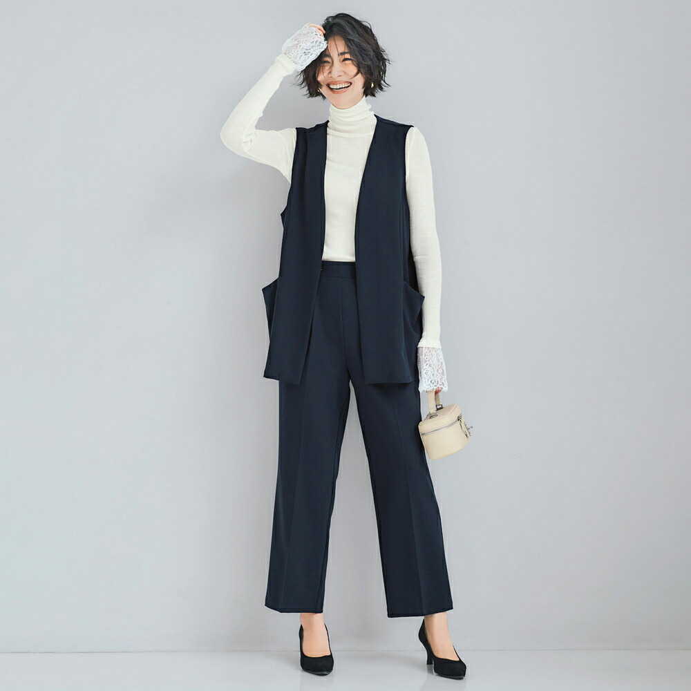 洗える UVカット ジレ＆パンツ のびやか2点セット UV対策ウェア UV 紫外線対策 148601 ＼LINE友だち登録でクーポン／