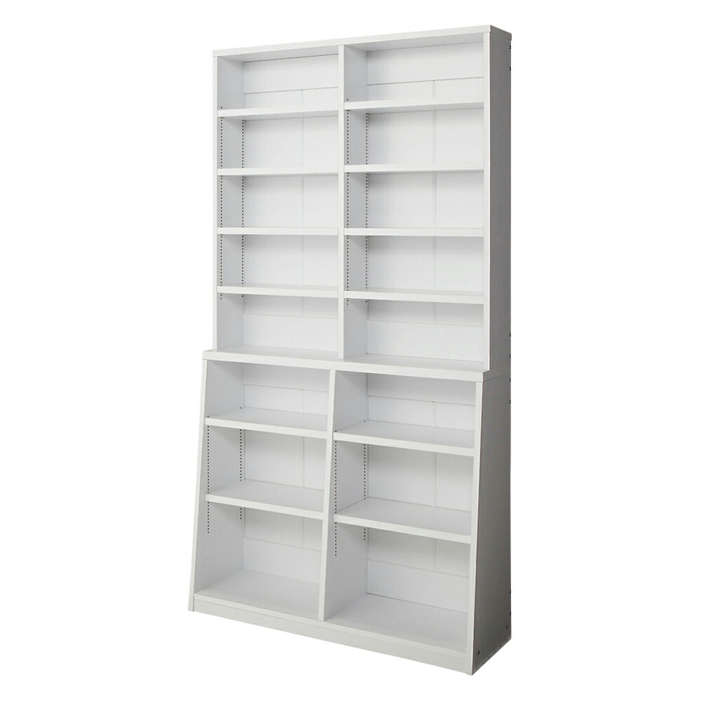 【クーポン10%OFF 4/10迄】 ≪幅90cm高さ168.5cm≫ 脚元安定1cmピッチ棚板頑丈薄型書棚 本棚 ブックシェルフ 書棚 ラック シェルフ 627510 \LINE友だち登録でクーポン/