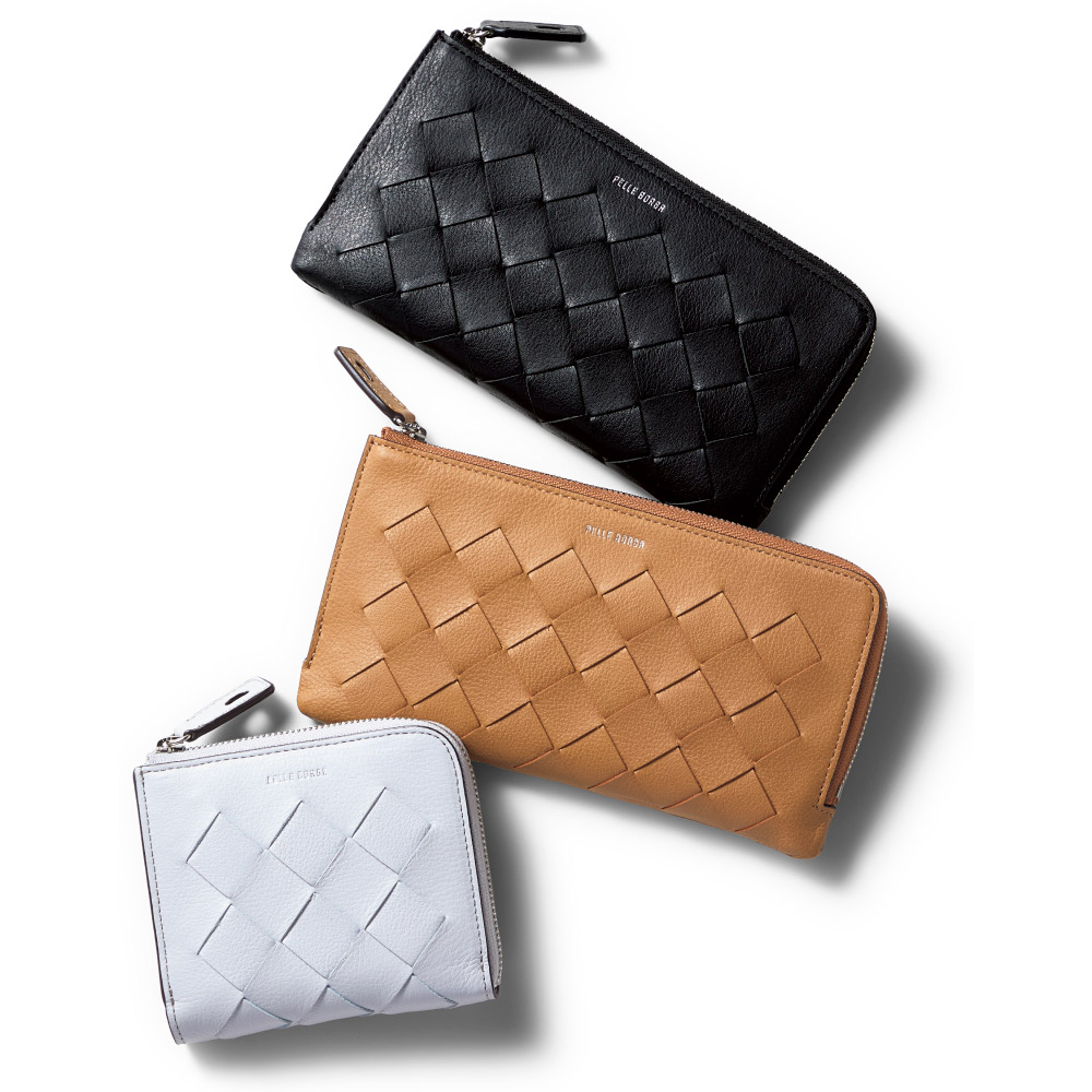 PELLE BORSA/ペレボルサ〈クロノウィーブ〉 メッシュL字ファスナー 長財布 長財布 財布 ケース ポーチ KR1529 ＼LINE友だち登録でクーポン／｜ディノス店