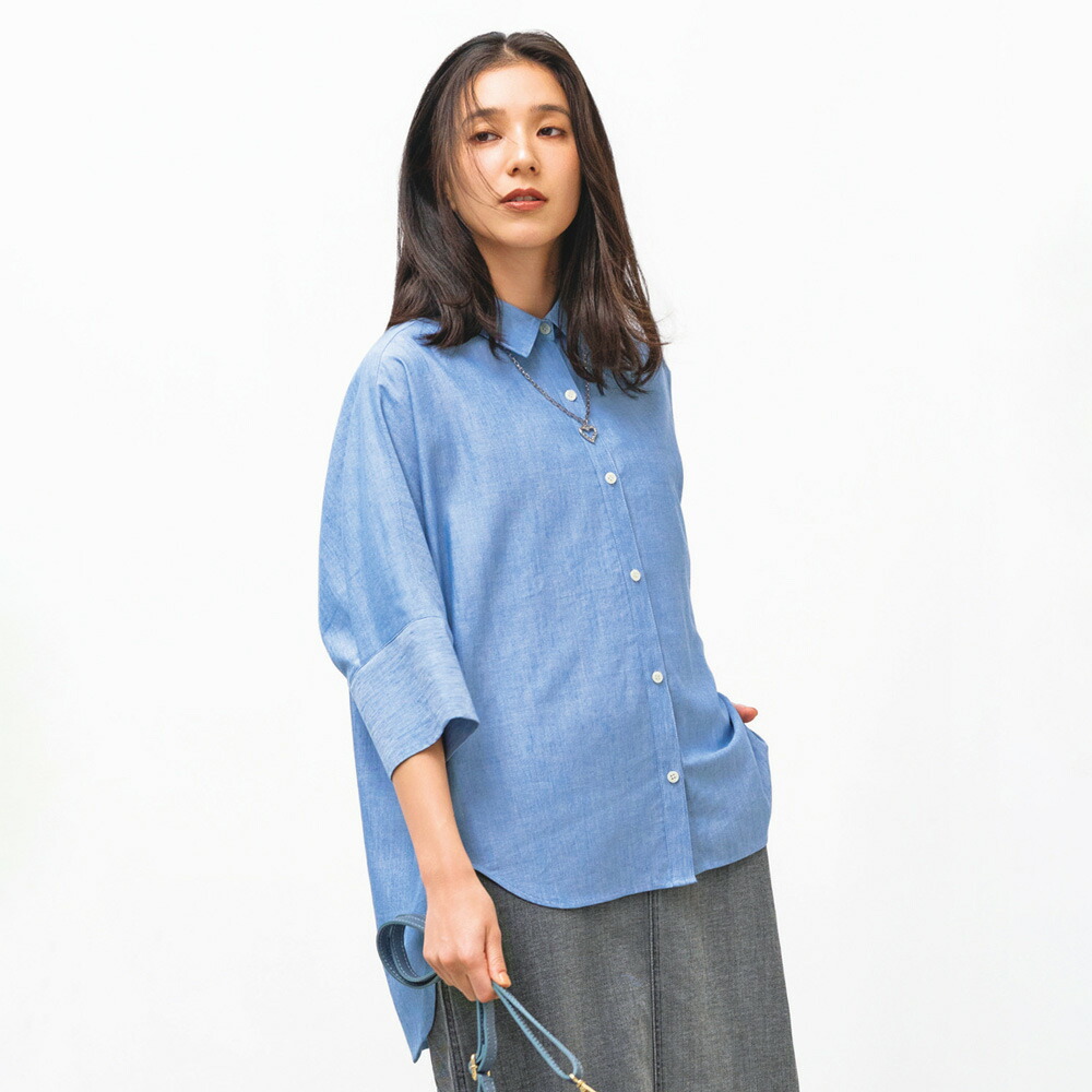 【クーポン10％OFF 4/17 9：59迄】 リネンカバーリング ドルマンスリーブシャツ シャツ ブラウス 170203 ＼LINE友だち登録でクーポン／