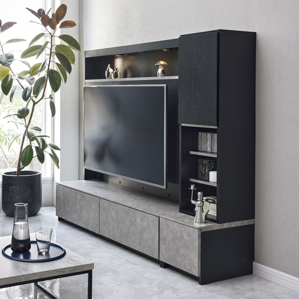 ローボード テレビボード 引き出し付き ダークブラウン（ディノス） ローボード テレビボード 引き出し付き ダークブラウン（ディノス）