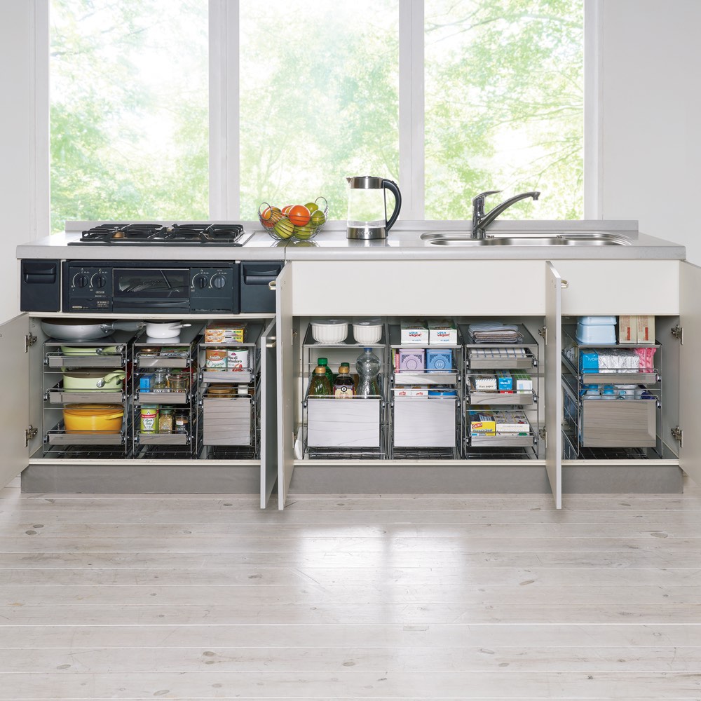 ディノス　ラック 引き出し付き スライド収納 北欧 サイド 扉タイプ ブロッサム dinos_1236410779