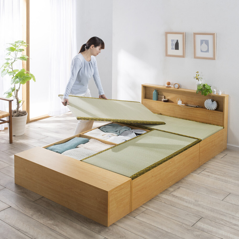 立ち座りしやすい大量収納畳ベッド 高さ31cmタイプ 木製ベッド ベッド 626901 ＼LINE友だち登録でクーポン／