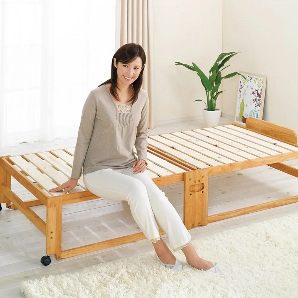 【クーポン10％OFF 4/17 9：59迄】 ≪ヘッドなし≫ 折りたたみ式ひのきすのこベッド シングルハイ 幅94.5cm 木製ベッド ベッド 642503 ＼LINE友だち登録でクーポン／