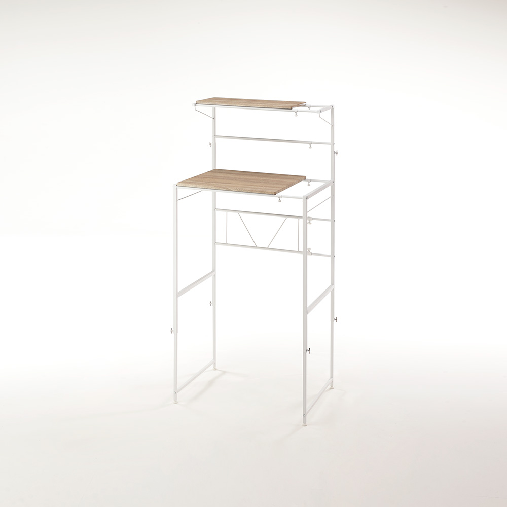 天井が低くても置けるカフェスタイルランドリーラック 棚2段 高さ143