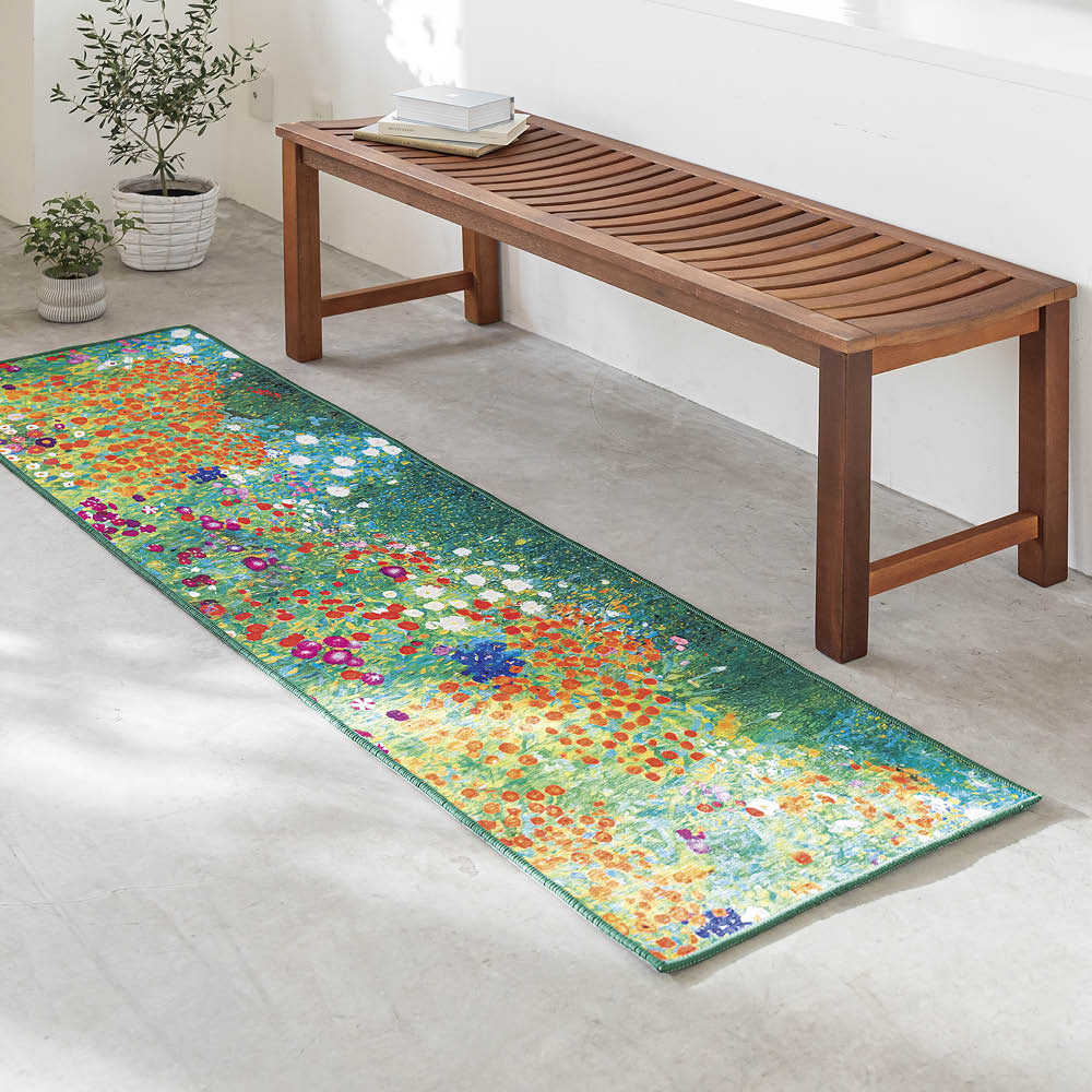 【クーポン10％OFF 4/17 9：59迄】 ≪約50×240cm≫ 世界の名画モチーフプリントロングマット キッチンマット カーペット ラグ マット 626056 ＼LINE友だち登録でクーポン／