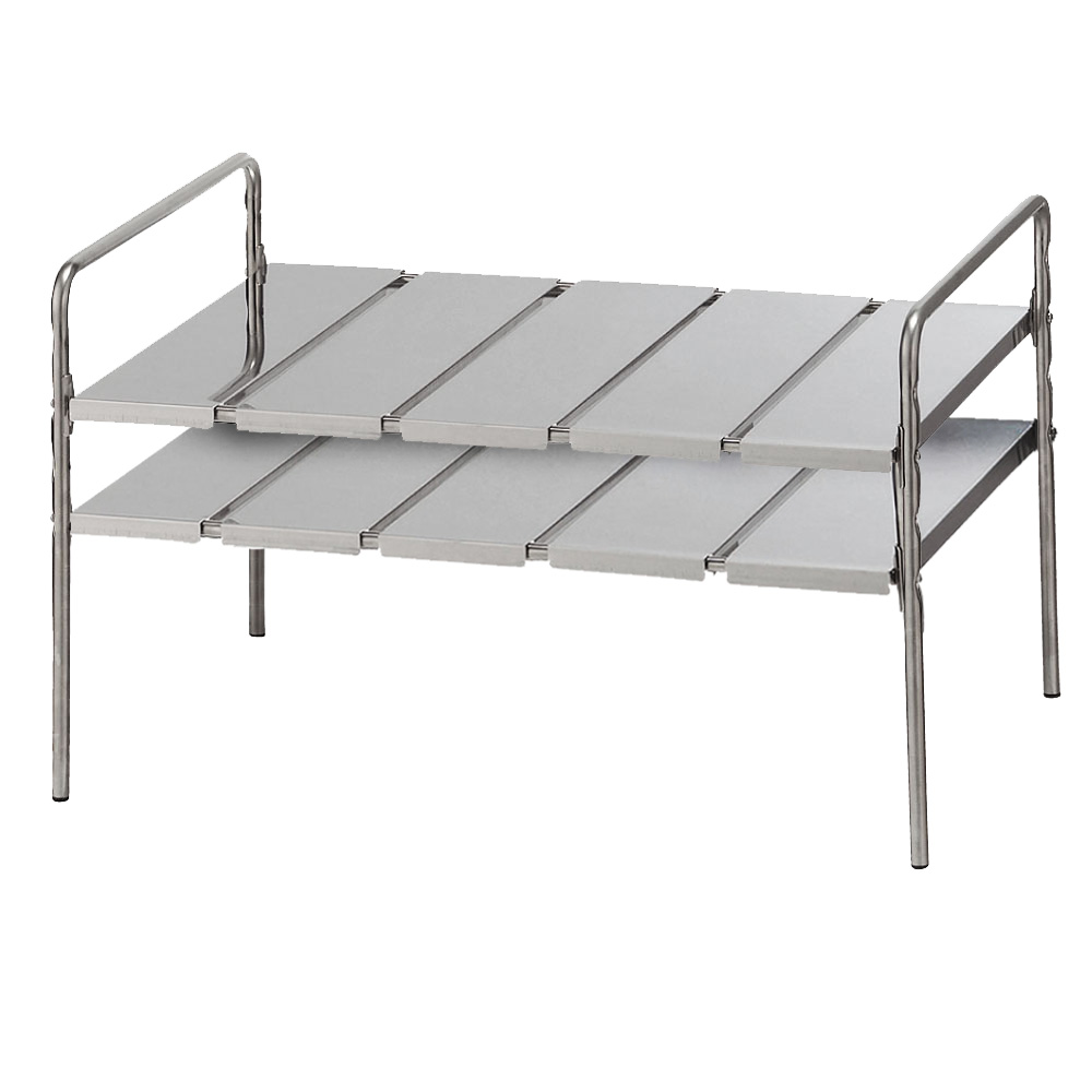 【クーポン最大5千円OFF 4/8迄】 ≪2段≫シンク下ステンレス伸縮ラック キッチン用品収納 967807 ＼LINE友だち登録でクーポン／