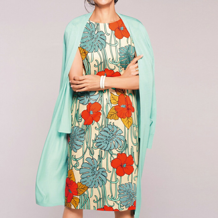 中華のおせち贈り物 ワンピース ファッション セールアイテム チュニック Pc9070 ワンピース ボタニカル柄 ラッティ社 柄ワンピース プリント Bhashaprofs Com