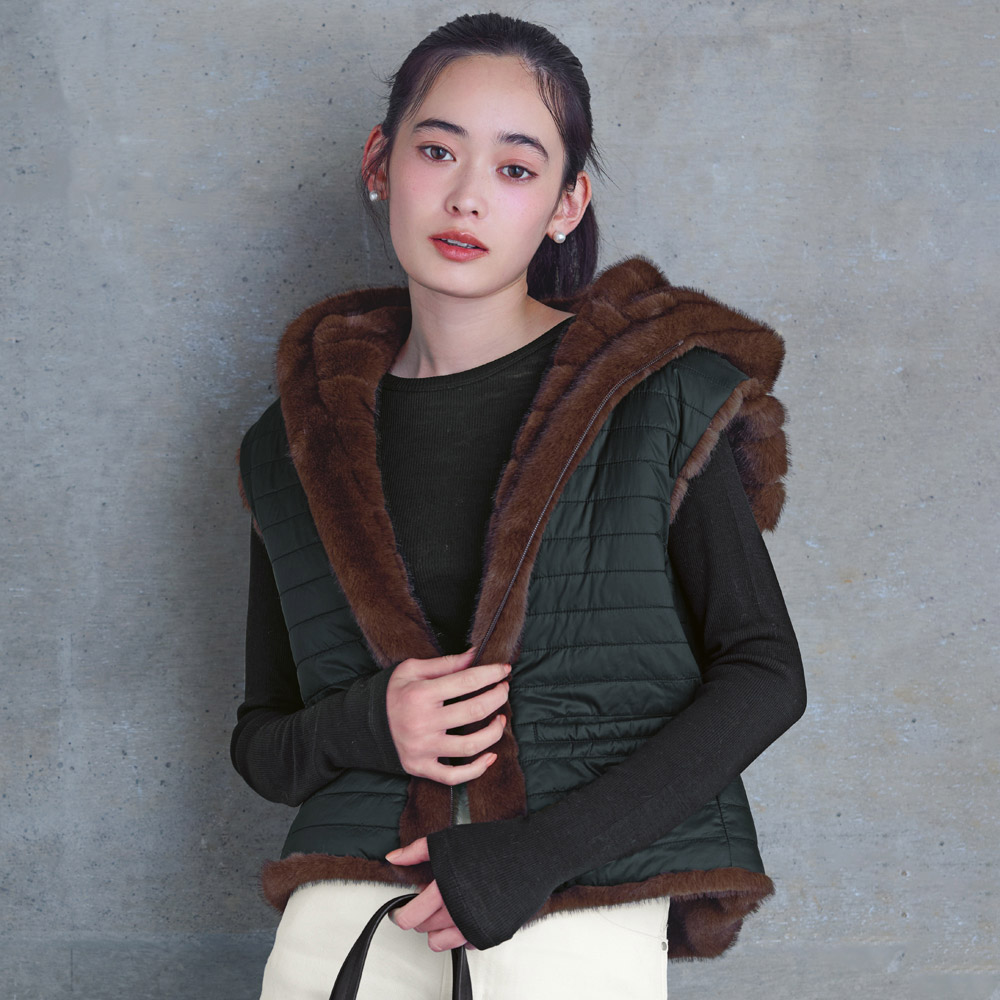 楽天市場】◇666トリプルシックスフェイクファーベストLEOPERD☆送料