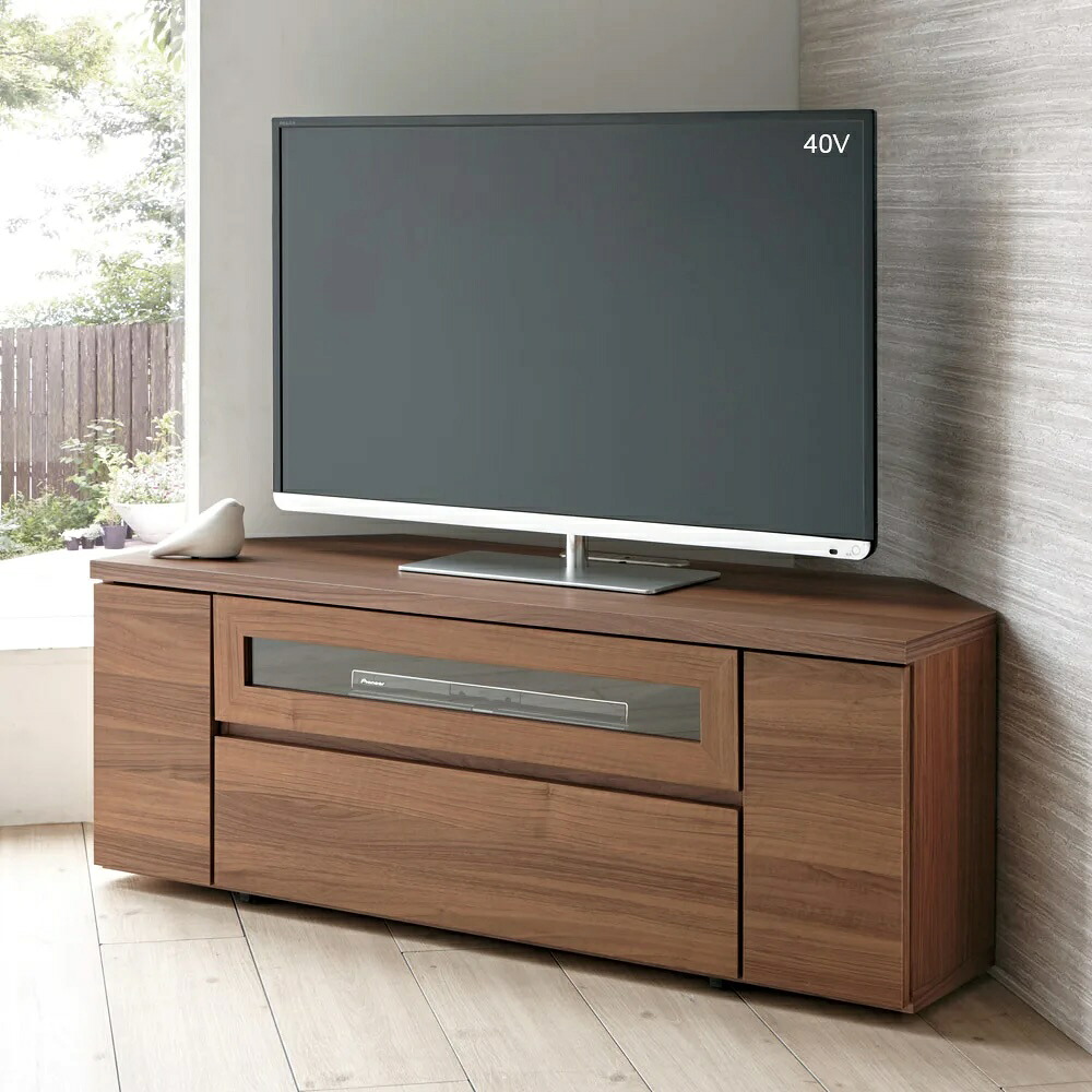 【クーポン10％OFF 4/17 9：59迄】 ［幅120cm高さ44cm］天然木調コーナーテレビ台 隠しキャスター付き 日本製 完成品 コーナーテレビ台 テレビ台 テレビボード 643028 ＼LINE友だち登録でクーポン／