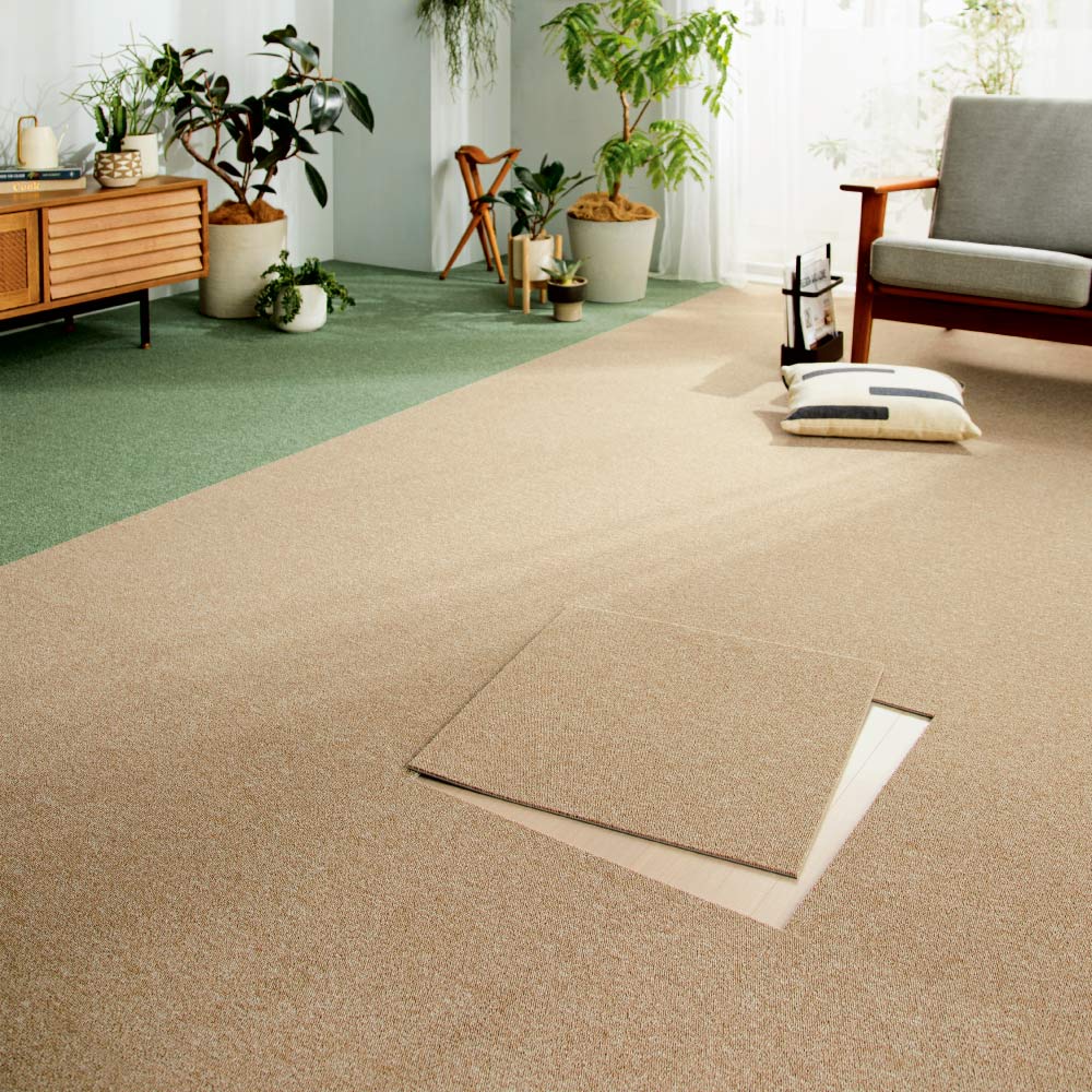 MORIYOSHI ラグ カーペット 1.5畳 130×190cm アイボリー 三角柄