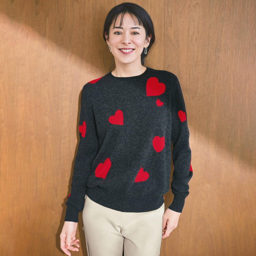 楽天市場】カシミヤニット ヘリンボーンジャカード プルオーバー