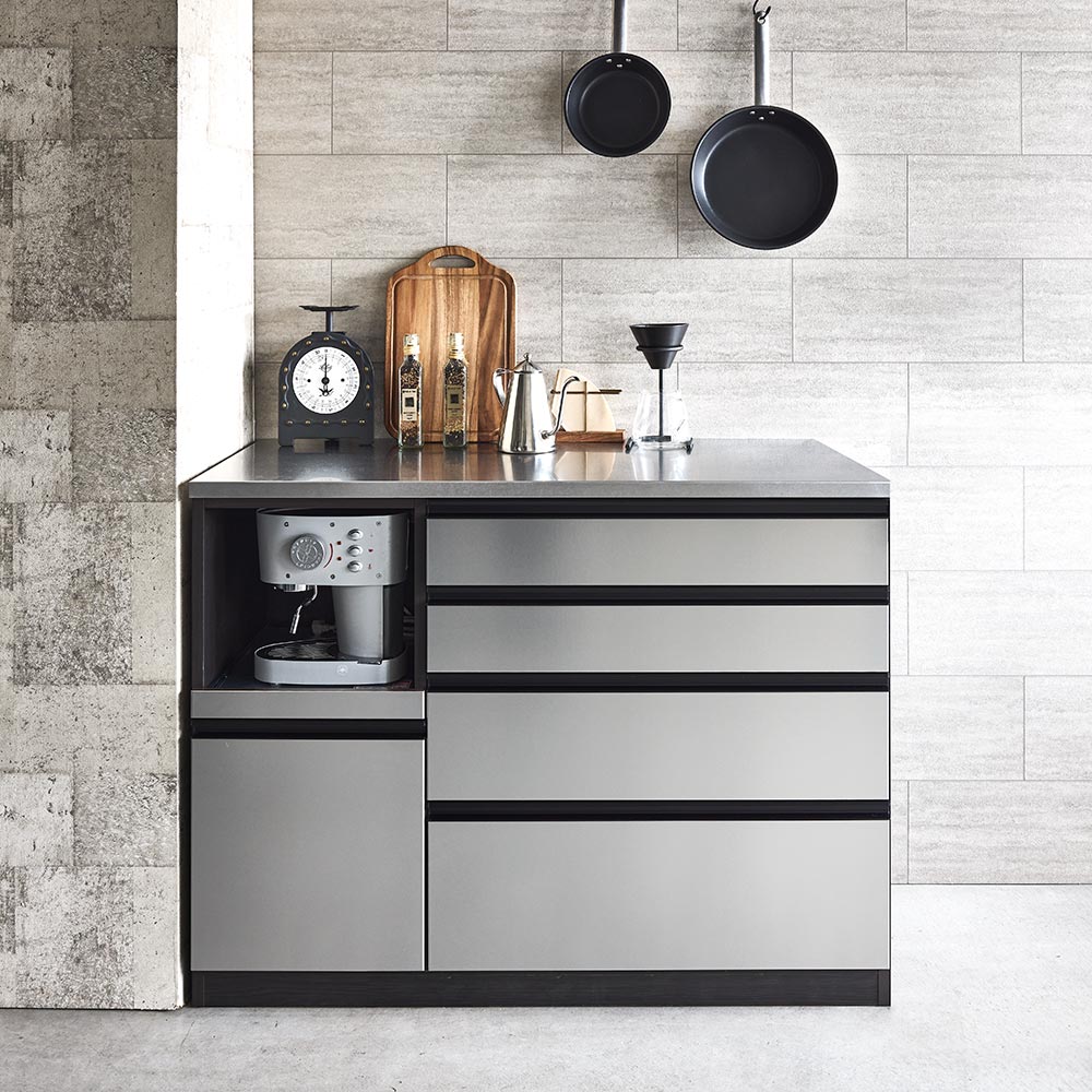 ◎7034 ステンレス天板頑丈ハイカウンター幅120　ホワイト ◎7034 ステンレス天板頑丈ハイカウンター幅120 ホワイト 楽天