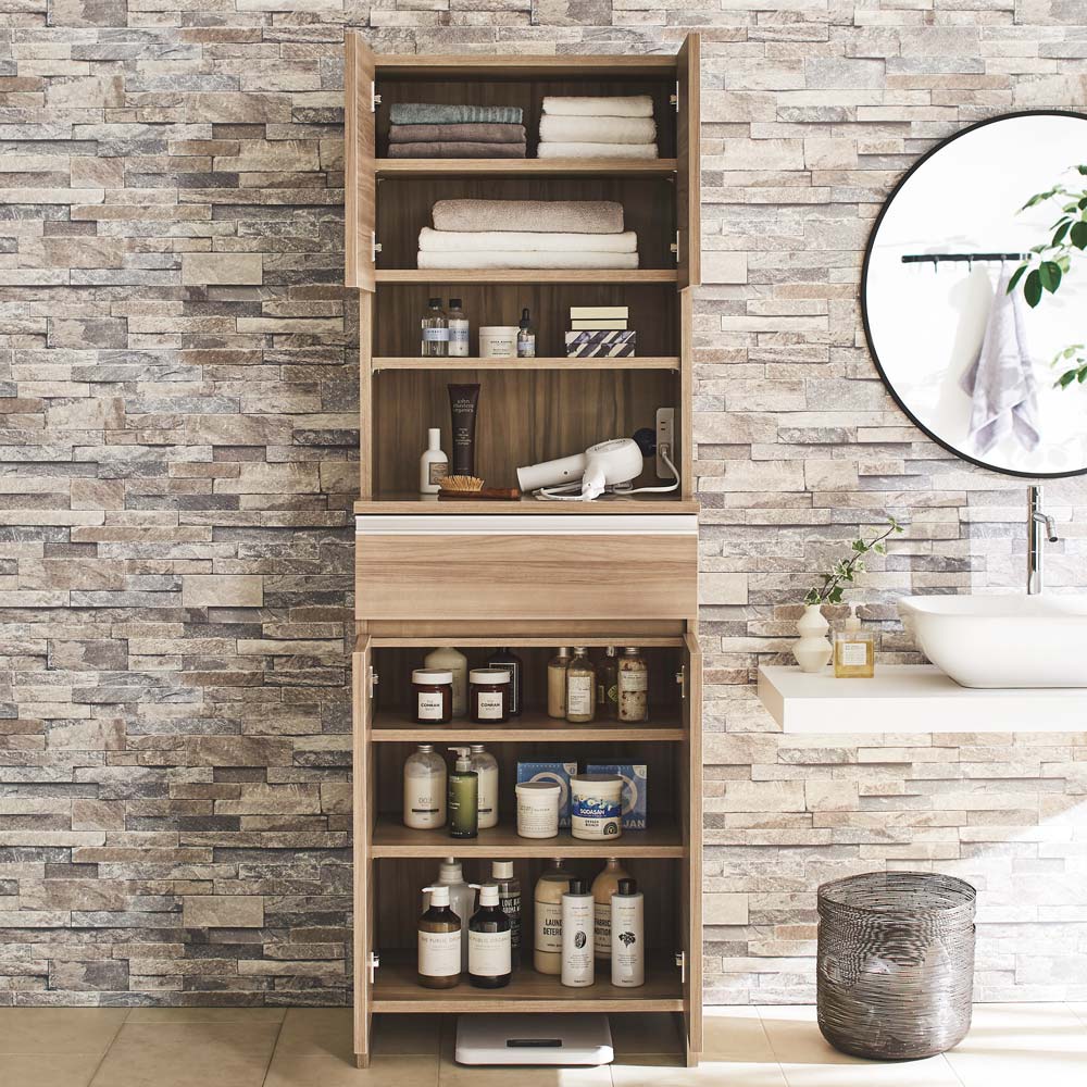 家具 収納 トイレ収納 洗面所収納 Hs Clair エイチエスクレール サニタリーストッカー 幅55cm 奥行35cm H Andapt Com