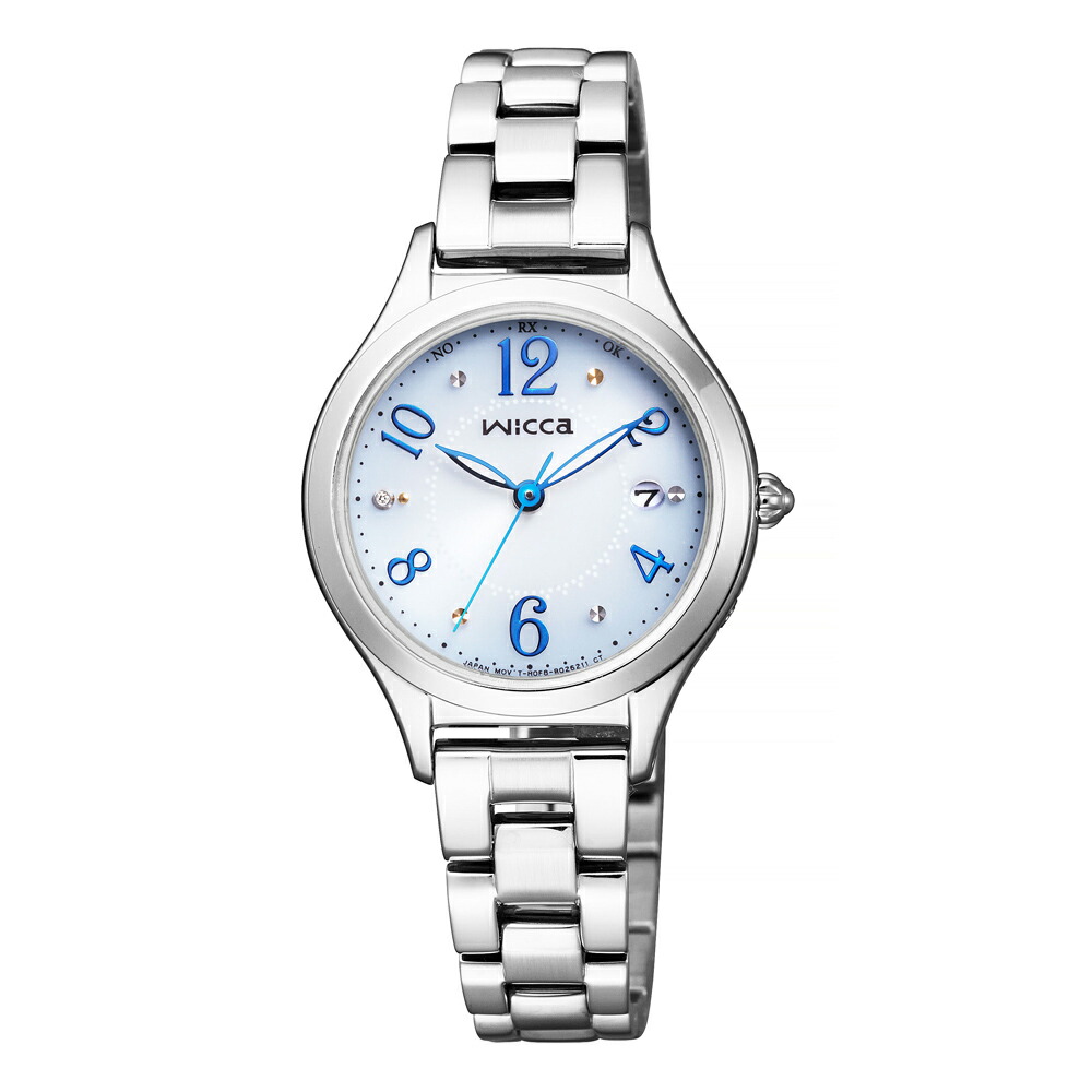 バッグ 靴 アクセサリー レディース腕時計 Citizen シチズン Wicca ウィッカ ソーラーテック電波時計 Ks1 210 91 R Bouncesociety Com