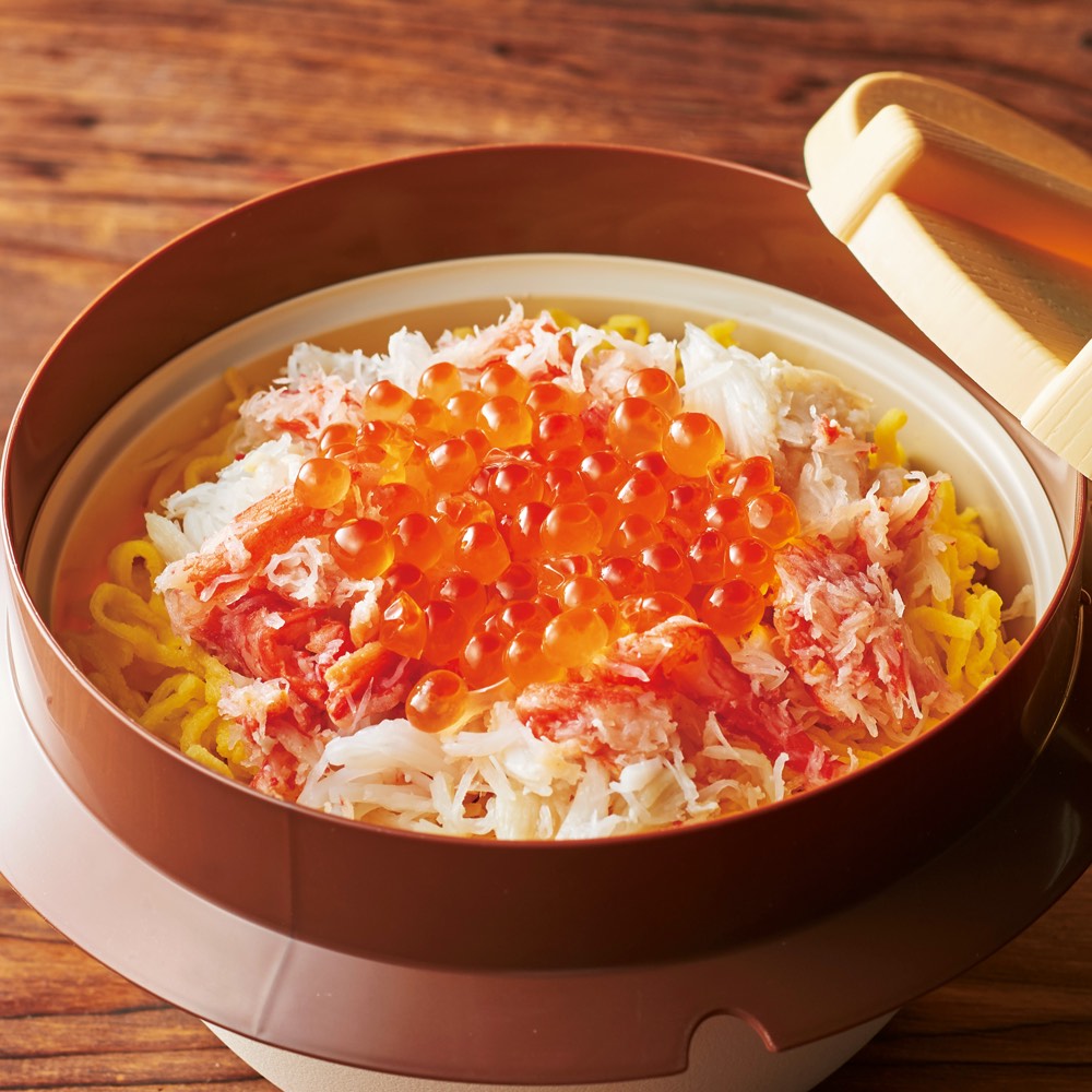 美食家 食料面目 銀鱗 海産物 海産処理品 ぶんぶく茶瓶 書史ズワイガニといくらぶっかけ釜めし 2食 Fj8214 Osolemio Glasgow Com