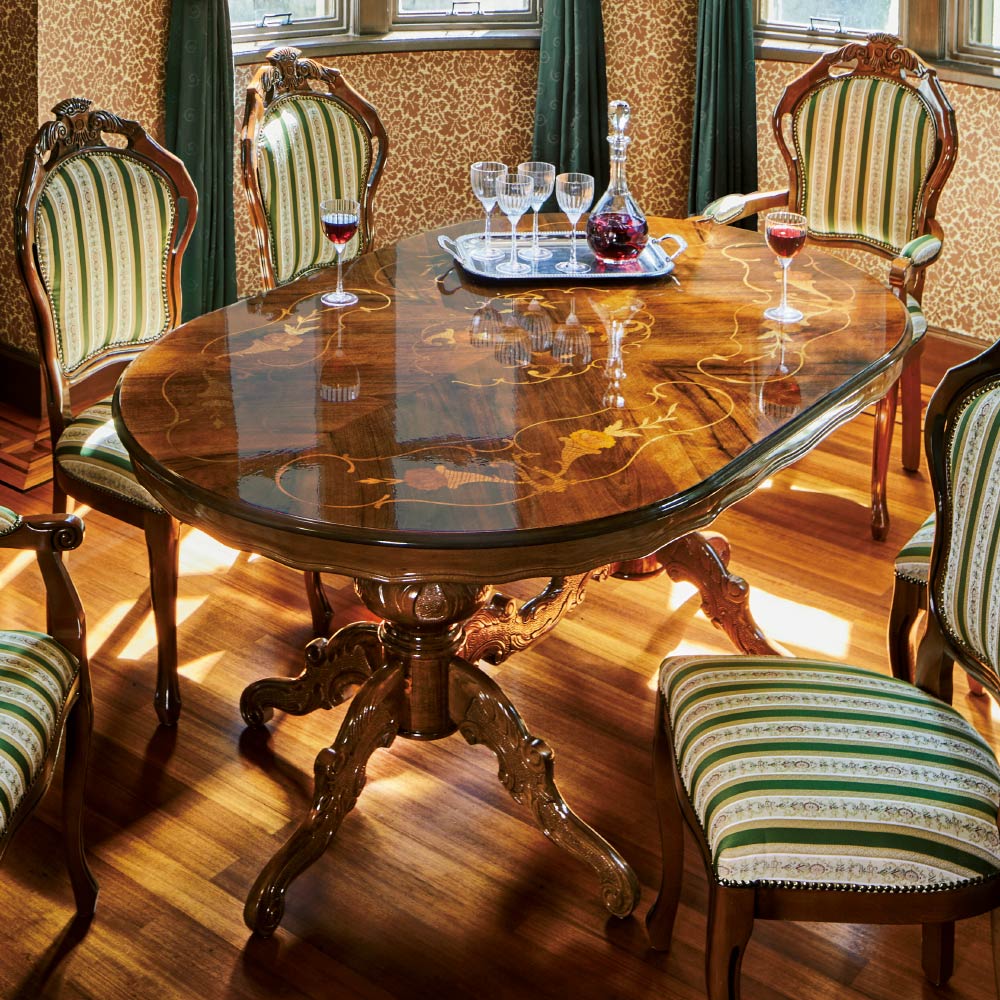 楽天市場】イタリア製 象嵌ダイニングテーブル 幅150cm/ イタリア