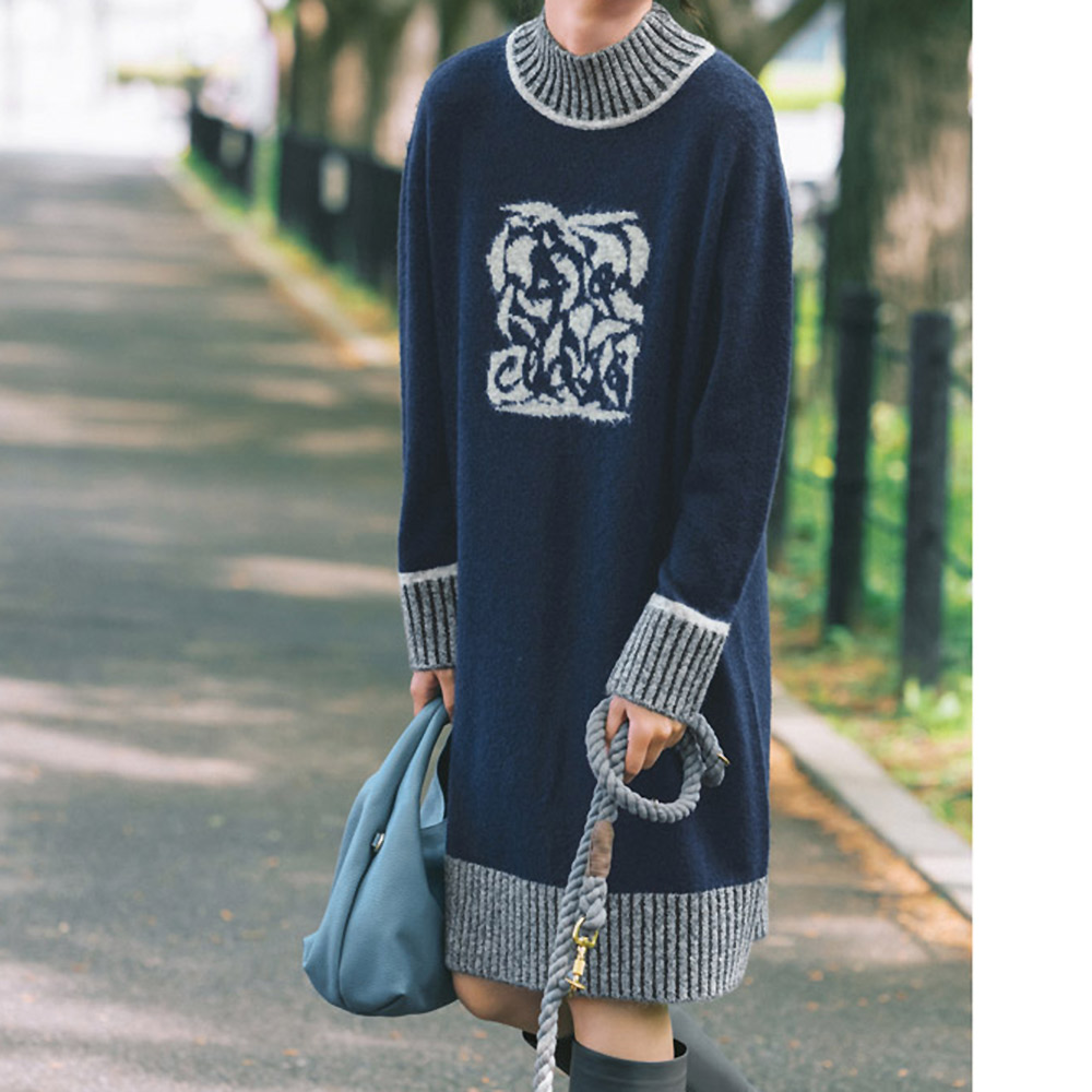 楽天市場】【セール】 Loco Ocean ハイネック ニットワンピース 2way