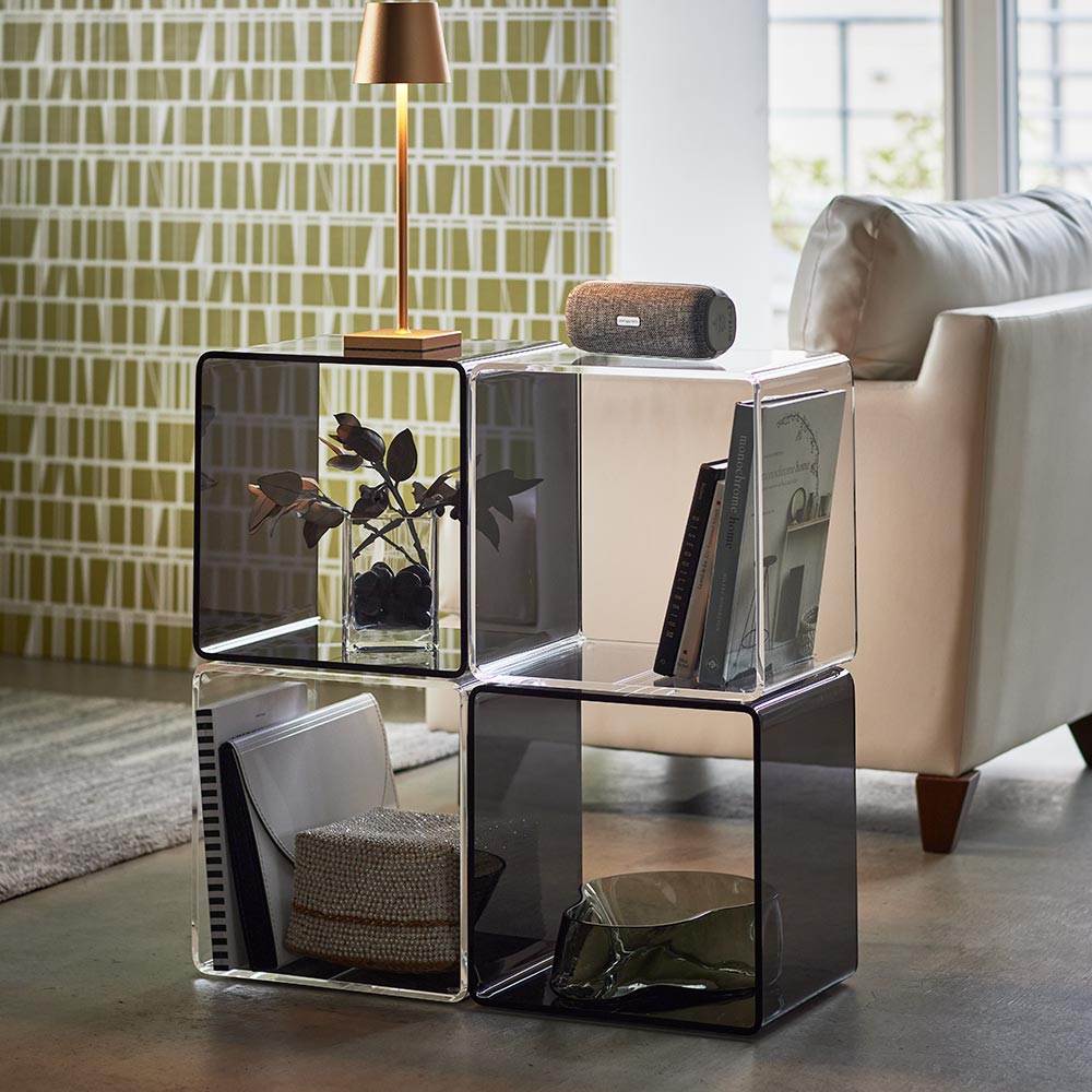 送料無料【ルミエル クリアブックシェルフ】本棚 幅102cm Lumiere