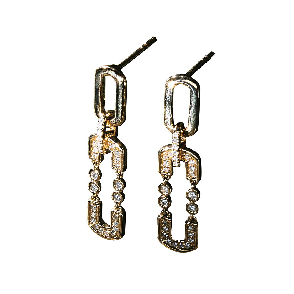 K18 0.24ctダイヤ クリップピアス ダイヤモンド ジュエリー アクセサリー J07406 \LINE友だち登録でクーポン/|ディノス店