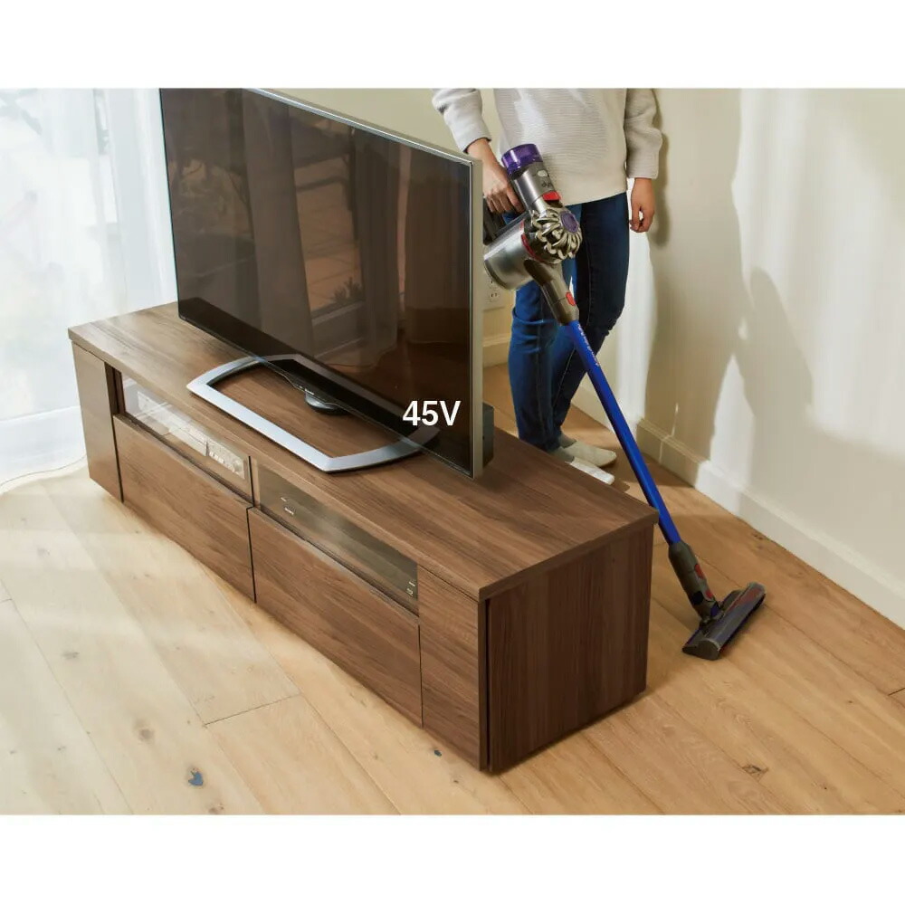 隠しキャスター付き テレビボード（幅172cm）｜70インチ対応｜ダーク