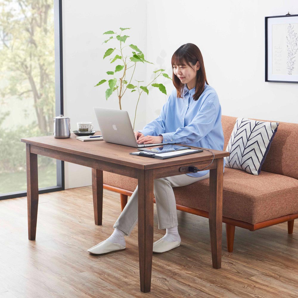【クーポン10％OFF 4/17 9：59迄】 布団を使わないソファ用こたつ 幅120cm奥行60cm高さ65cm パソコン PC ワーク 袖机 机 611462 ＼LINE友だち登録でクーポン／