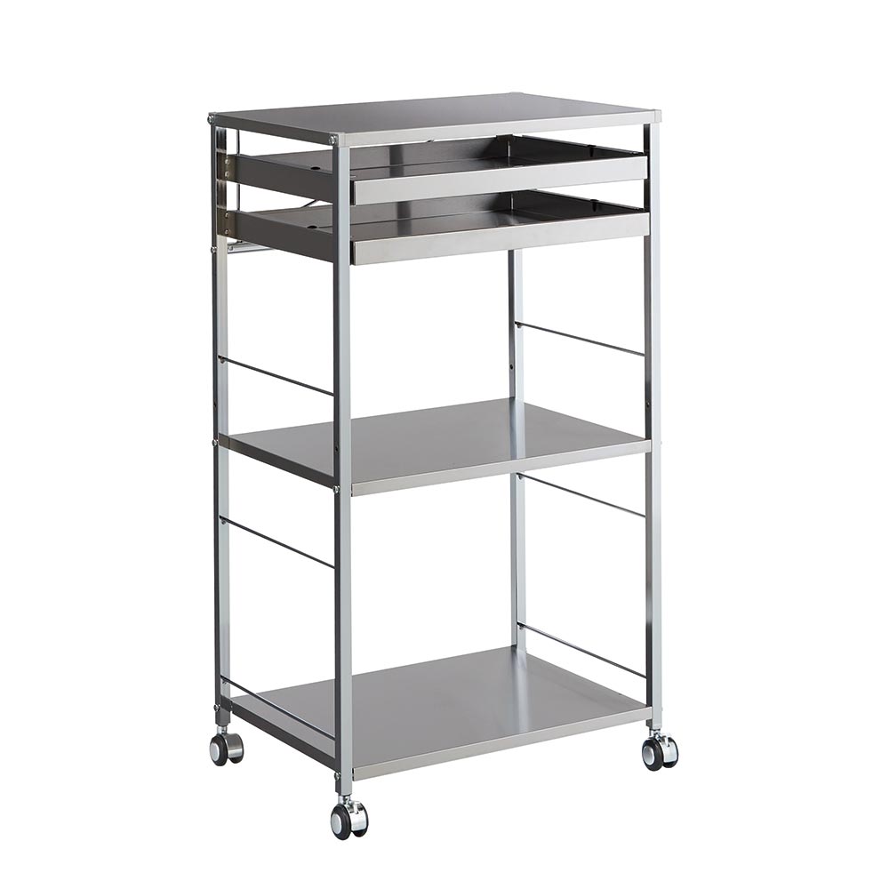 楽天市場】ステンレス作業台ワゴン ダスト3分別 幅73.5cm キッチン
