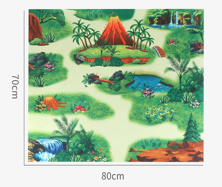 恐竜雑貨ワールドシート火山恐竜世界世界観ごっこ遊び集中ダイナソーdinoストアdz004