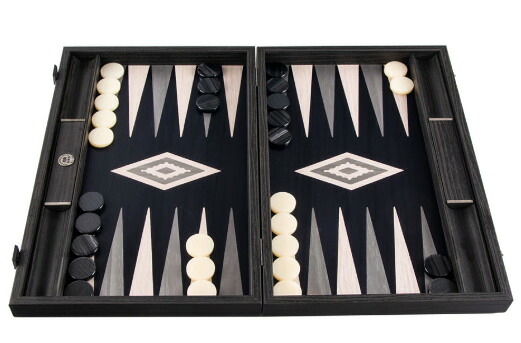 Manopoulos マノプロス パーリー グレイ ヴァヴォーナ バックギャモン スモール PEARLY GREY VAVONA Backgammon small｜DIO GRECO
