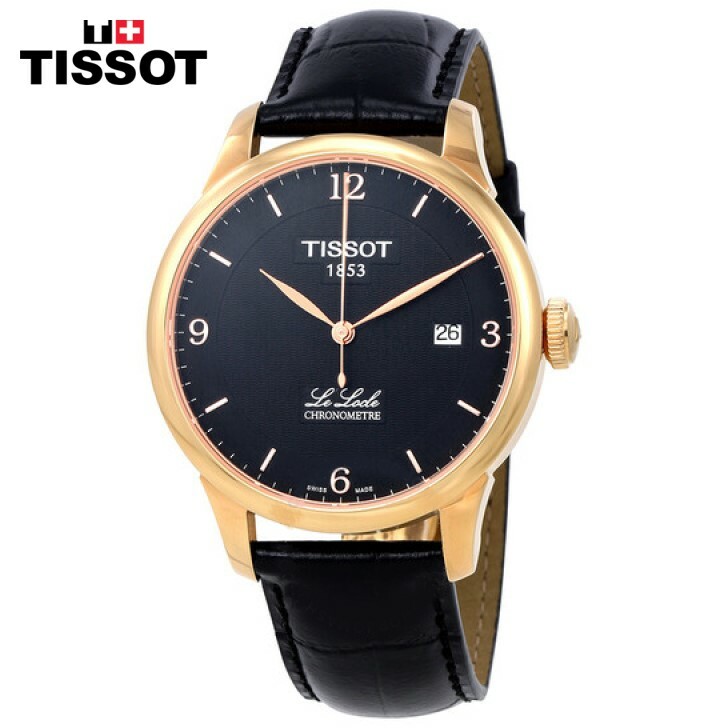 TISSOT ティソ ル ル ロックル オートマティック COSC ブラック ダイヤル メンズ 腕時計 Le Locle Automatic COSC Black PVD Men's Watch