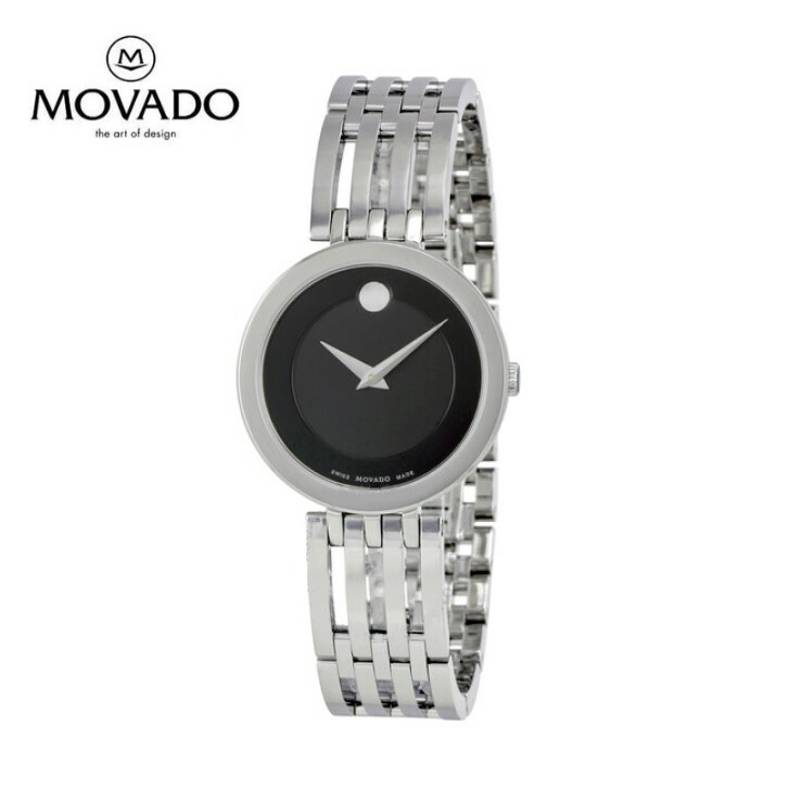 MOVADO モバード エスペランサ マット ブラック ミュージアム ダイヤル レディース 腕時計 Esperanza Matte Black Museum Dial Ladies Watch